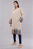 Cream Kashmiri Pheran with Vibrant Aari Embroidery and Matching Shawl