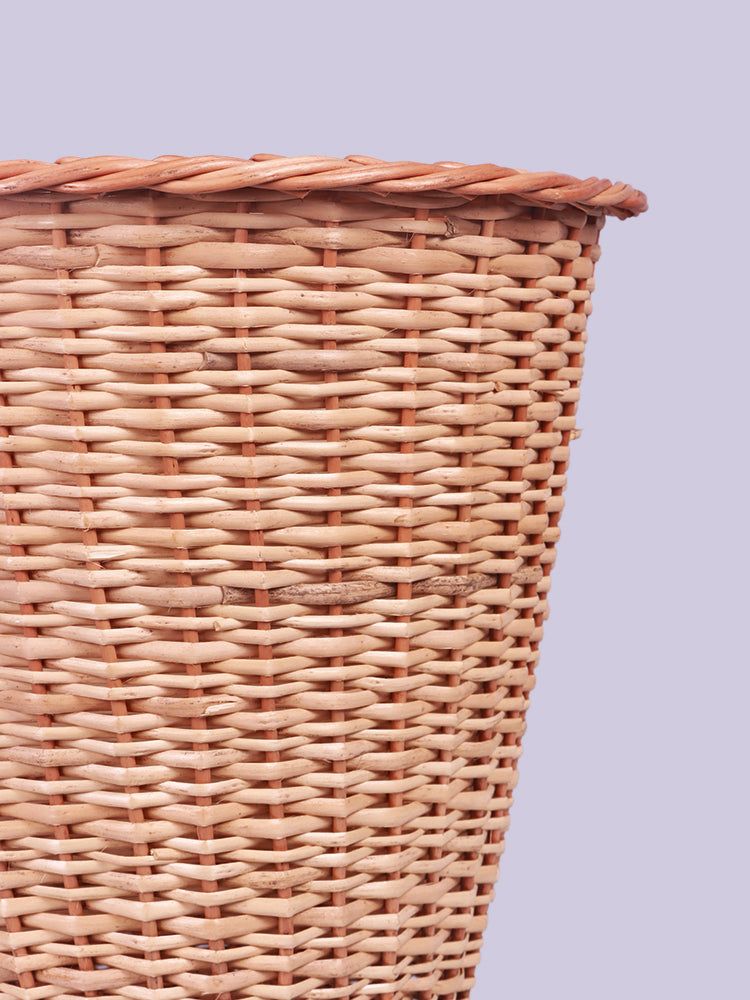 Eco-Friendly Wicker Waste Bin - Handwoven Trash Basket - Hamiast