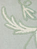 Elegant Crewel Embroidery Serenity Cushion Cover in Soothing Sage - Hamiast