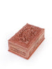 Elegant Handcrafted Walnut Wood Box with Chinar and Floral Carvings - Hamiast