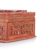 Elegant Handcrafted Walnut Wood Box with Chinar and Floral Carvings - Hamiast