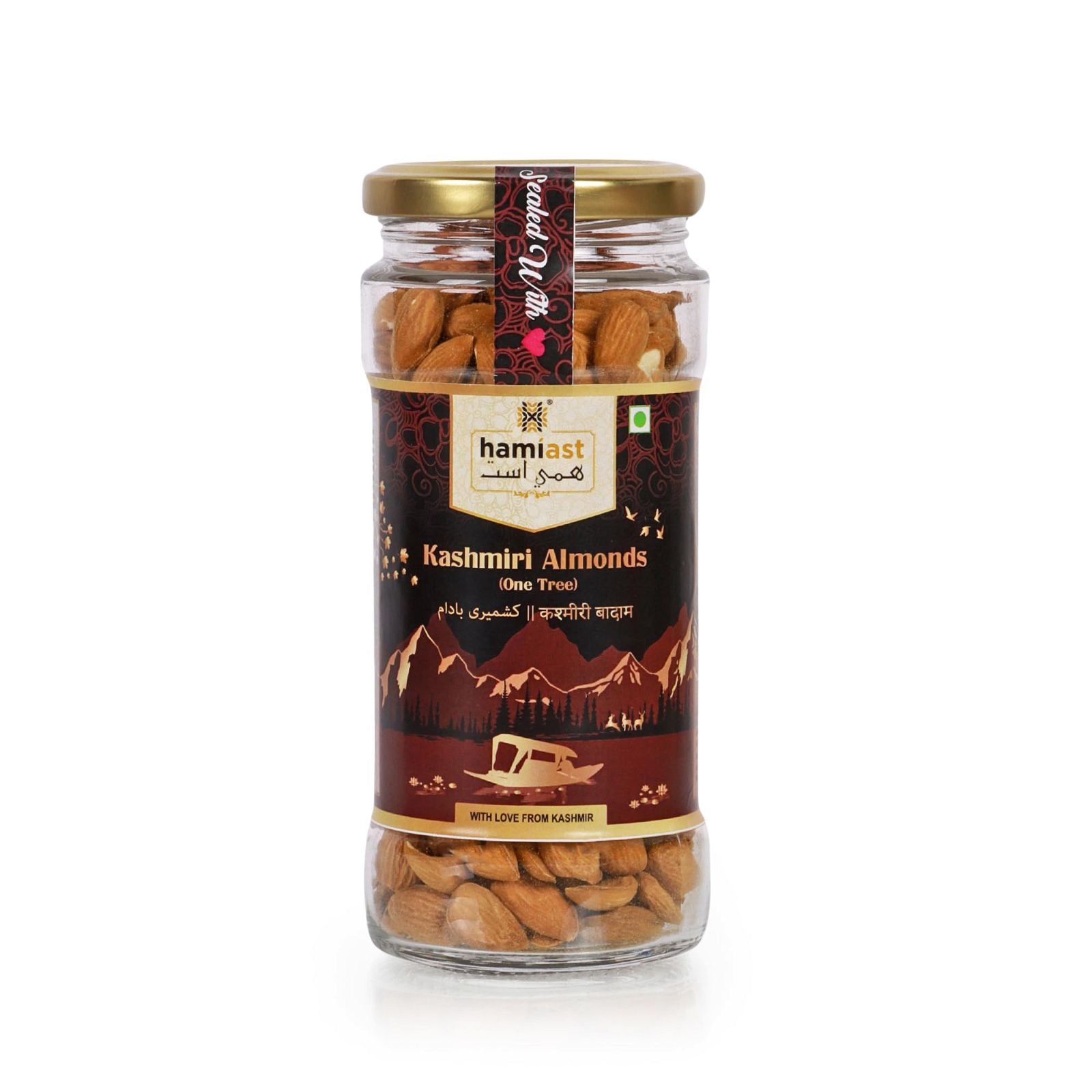 Hamiast Premium Kashmiri Almonds (Mamra) Rare, Healthy, Oil Rich, One Tree Almond Kernels -200g - Hamiast