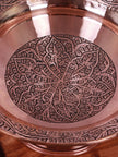 Hand-Engraved Kandkaer Copper Thal baan - Luxurious Kashmiri Heritage Bowl - Hamiast