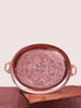 Hand-Engraved Kashmiri Copper Serving Tray - Opulent Table Art - Hamiast