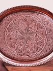 Hand-Engraved Kashmiri Copper Serving Tray - Opulent Table Art - Hamiast