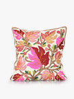 Handcrafted Dual-Season Chinar Leaf Chain Stitch Embroidered Cushion Cover - Hamiast
