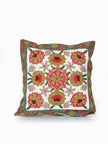 Handcrafted Floral Tapestry Kashmiri Chain Stitch Embroidered Cushion Cover - Hamiast