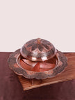 Handcrafted Lotus Copper Dry Fruit Bowl : Kashmiri Grandeur - Hamiast