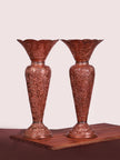 Handcrafted Petal Design Copper Vase - Hamiast