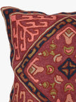 Handmade Chain Stitch Embroidered Cushion Cover Vintage-Inspired Terracotta - Hamiast