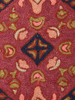 Handmade Chain Stitch Embroidered Cushion Cover Vintage-Inspired Terracotta - Hamiast