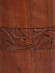 Handmade Walnut Wood Pen Holder with Carved Chinar Motif - Hamiast
