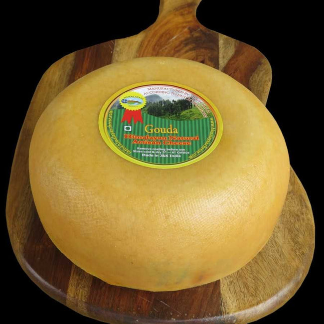 Himalayan Gouda Cheese Round - Artisanal Mild Flavor (Pahalgam Origin) - Hamiast