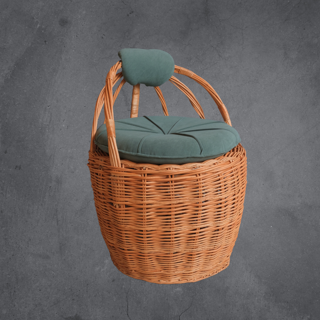 Kangri-Inspired Wicker Chair- Embrace Kashmir's Warmth & Style - Hamiast