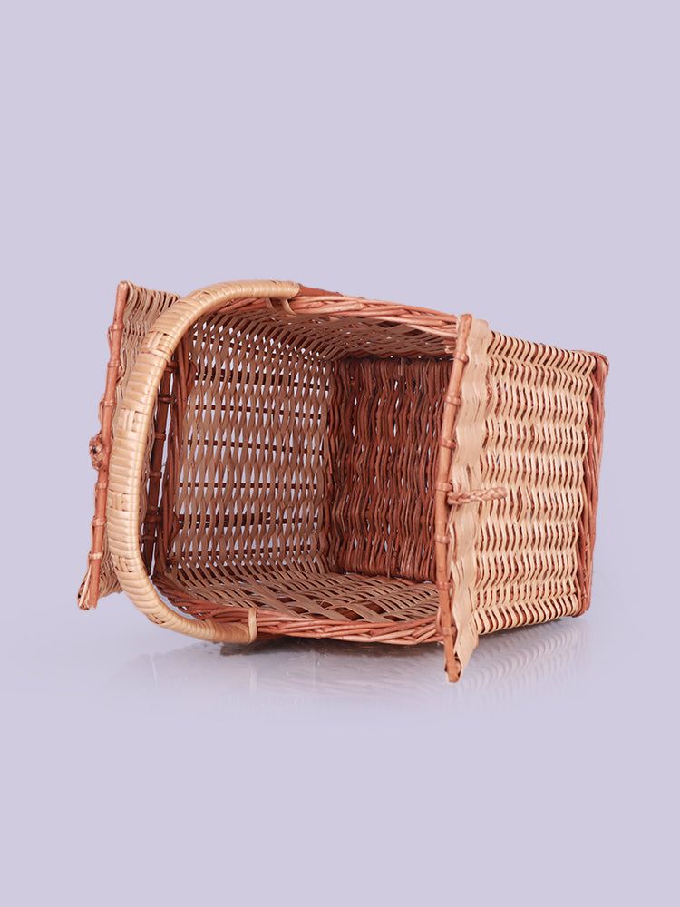 Kashmiri Artisanal Willow Picnic Basket – Elegant & Durable - Hamiast