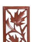 Kashmiri Chinar Leaf Intricately Carved Wooden Wall Panel - Hamiast