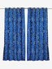 Royal Blue Crewel Embroidered Velvet Curtains - Hamiast